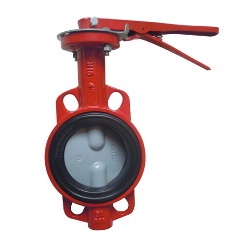 Wafer Type Double Stem Concentric Butterfly Valve with Soft Seat